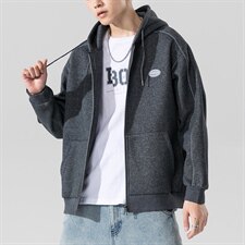 2021秋季新无影墙日系大码男反光连帽开衫卫衣外套夹克J6026-P65，男装夹克，电商A001