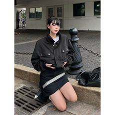 B221美式ins高街暗黑金属感宽松休闲外套上衣SY2303-P90控118，男装夹克，电商B221