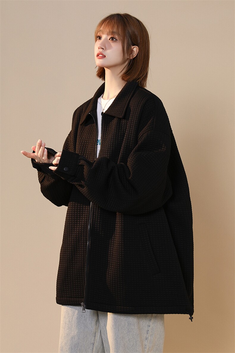 WY8011/P65春装新款现货中性风个性立领卫衣男女外套上衣夹克潮,男装夹克,电商A141