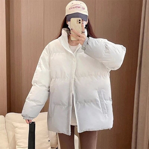 时尚立领渐变色宽松防寒服保暖女2024冬季新款减龄百搭外套潮图片