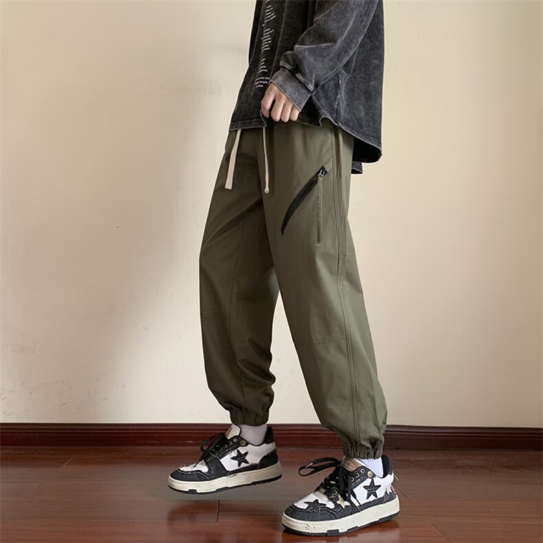 KP821P55美式潮流休闲裤男港风宽松直筒拖地裤束脚裤卫裤,男装休闲裤,星座1204-3