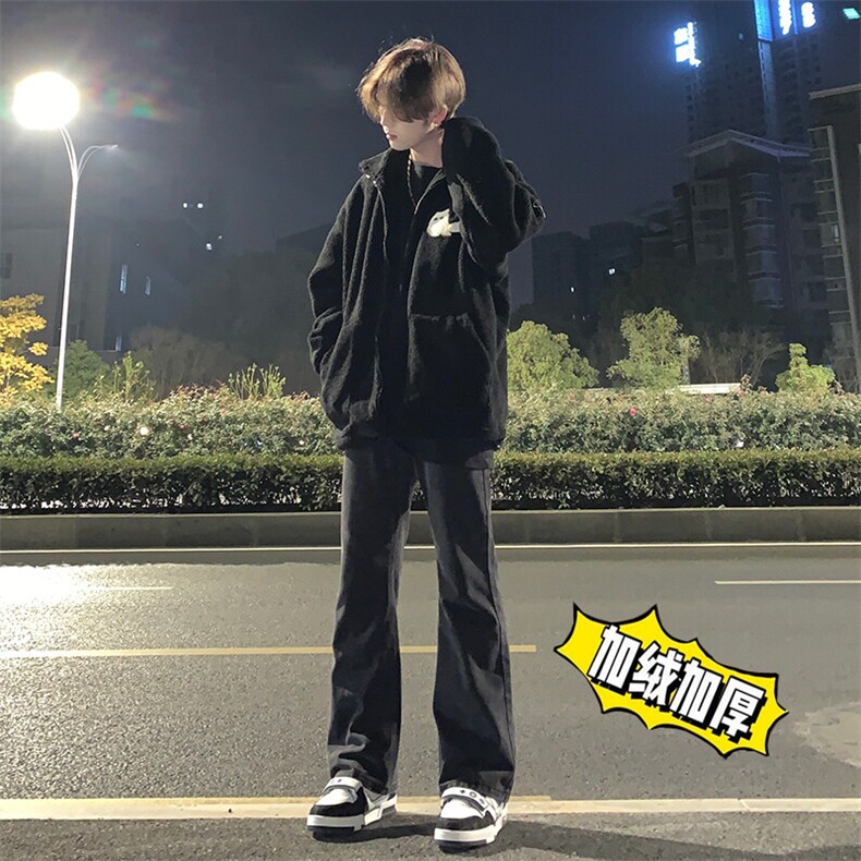 高街vibe纯色牛仔裤男款夏季修身微喇叭裤控价68常规55加绒65,男装牛仔裤,星座310A-4