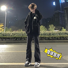 高街vibe纯色牛仔裤男款夏季修身微喇叭裤控价68常规55加绒65，男装牛仔裤，星座310A-4