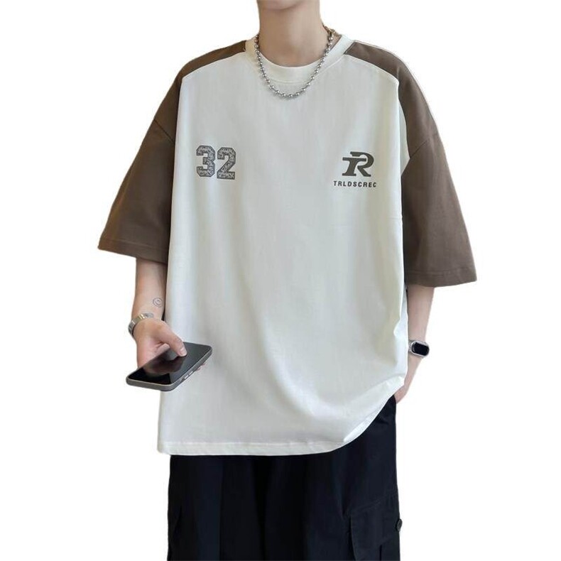 25160-特P40夏季休闲时尚T恤男短袖打底衫青少年潮牌印花T恤,男装T恤,电商D310B