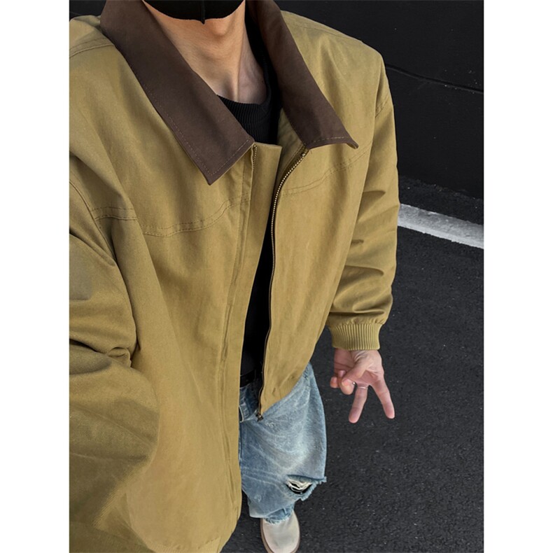 美式工装夹克水洗帆布翻领外套男xh90-特p80,男装夹克,电商B367