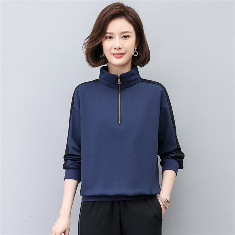 时尚春季新款女装休闲上衣宽松显瘦长袖卫衣外套,女装卫衣/绒衫,悦见她