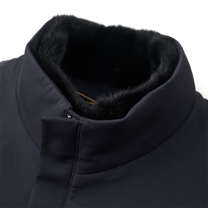 XL-PK0022秋冬男士新款夹克可脱卸兔毛内胆水貂领大衣保暖派克服,男装夹克,电商B360