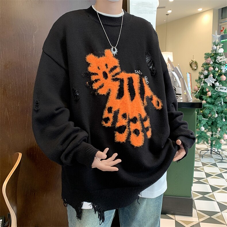 B289-P52潮牌打底衫毛衣2024新款圆领毛衣男高级感,男装针织衫/毛衣,星座512-6