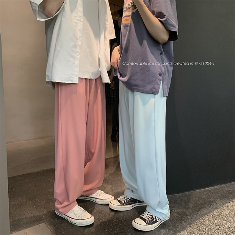 夏季拖地冰丝西裤宽松直筒超薄垂感拖地裤XZ1004-1KZ1668P35,男装休闲裤,星座715