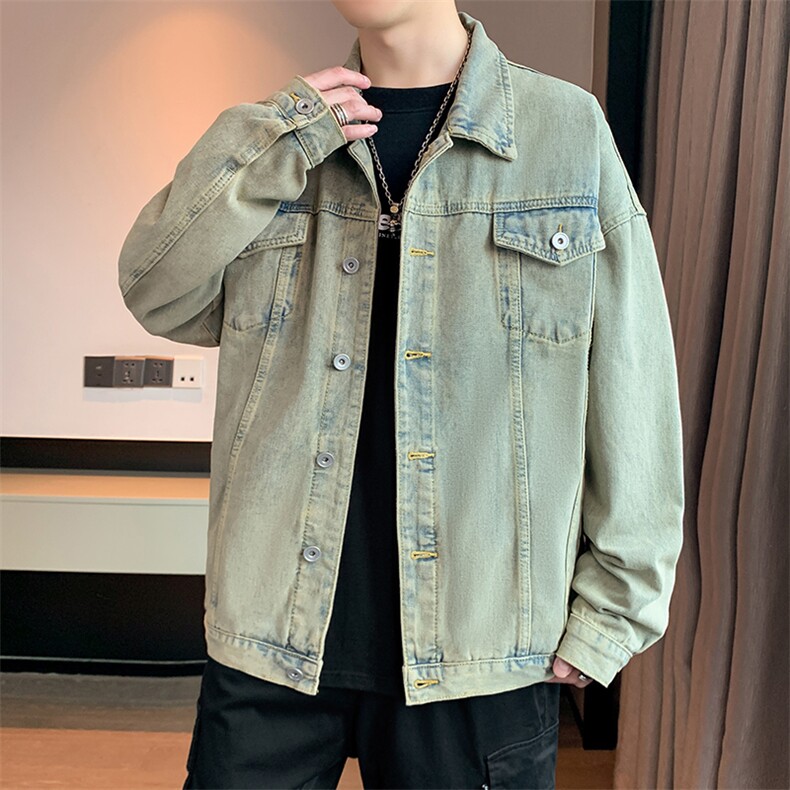 嗨派牛仔-S611款宽松净版夹克可2开唯品直播高质现货30万工厂直销,男装夹克,星座910