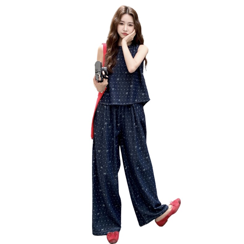 上新牛仔印花套装2C115-2317-P155-K228,女装套装/套裙,2C115