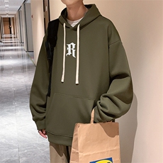 W2233-P50秋冬420克重磅大码美式套头连帽卫衣，有做加绒，男装卫衣，星座109