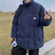 冬季港风潮牌保暖袄外套日系复古玉米粒立领服男W6495-P88，男装棉衣，星座512-3