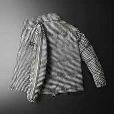 2385安全款放心上款2022冬季千鸟格微阔羽绒服，男装羽绒服，钱塘2019