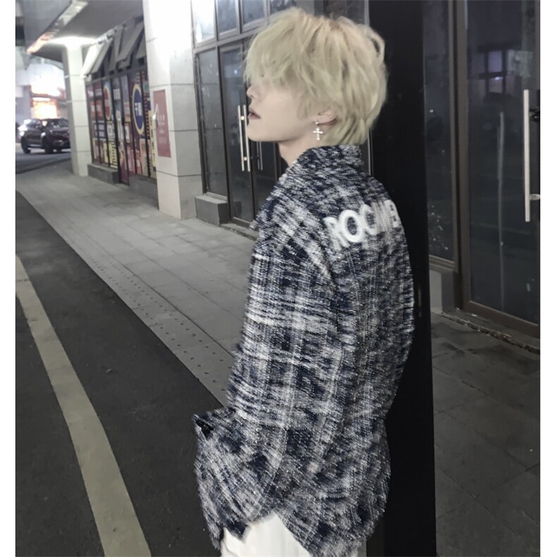 【有货】cleanfit蓝色小香风外套男高级感痞帅夹克W1042LL-特P58,男装夹克,星座1007（原301D）
