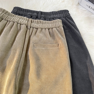 休闲裤重磅卫裤冬季男雪尼尔灯芯绒裤垂感阔腿裤K993P55加绒65图片