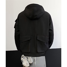春季新款日系宽松立体多口袋连帽冲锋衣Z2571P75，男装夹克，星座1116-2