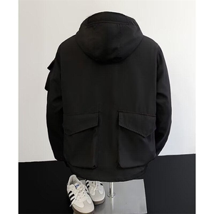春季新款日系宽松立体多口袋连帽冲锋衣 Z2571 P75图片
