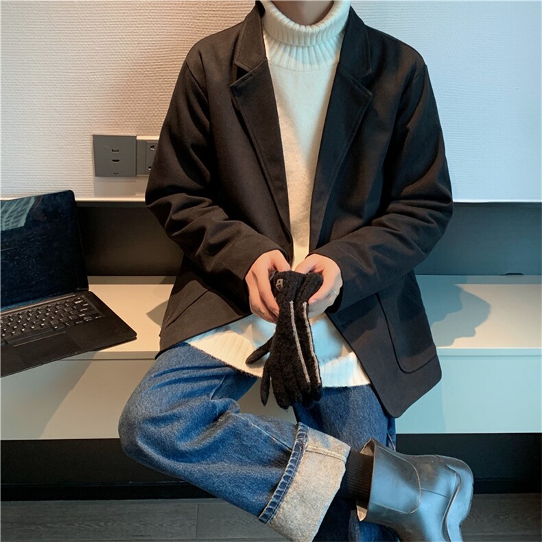 呢料西服外套休闲小西装秋冬//A338-1NX01P85，男装西服，电商D325