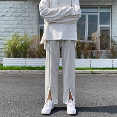 夏季卫裤潮牌ins高街开叉拖地裤男韩版潮流阔腿休闲裤K1247-P28，男装休闲裤，星座512-2