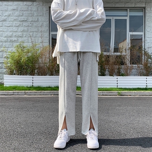 夏季卫裤潮牌ins高街开叉拖地裤男韩版潮流阔腿休闲裤  K1247-P28图片