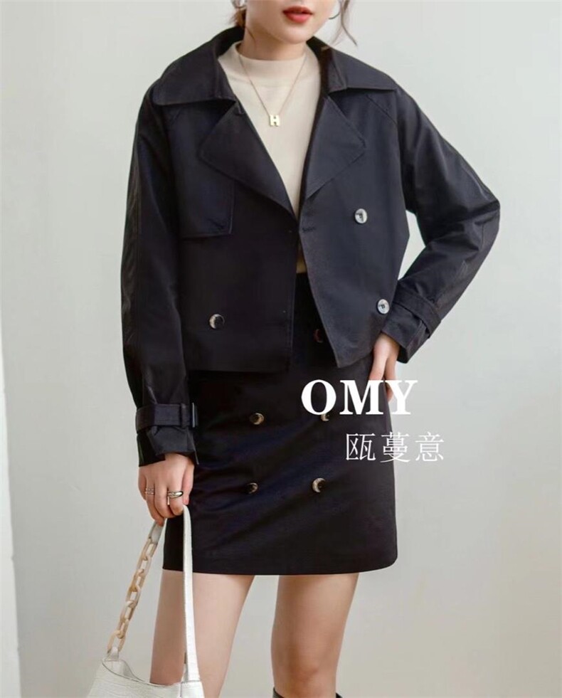 秋款风衣套装，女装风衣，欧蔓意