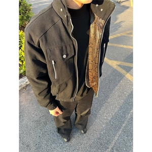 蛇年限定座山蟒夹克男女cleanfit高级感工装外套宽松L36288-P105图片