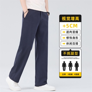 男士休闲裤莱赛尔春季新款高端宽松直筒百搭垂顺长裤子Z2604-P45图片