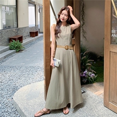 现货新款无袖背心连衣裙25058P125K188，女装连衣裙，2D035