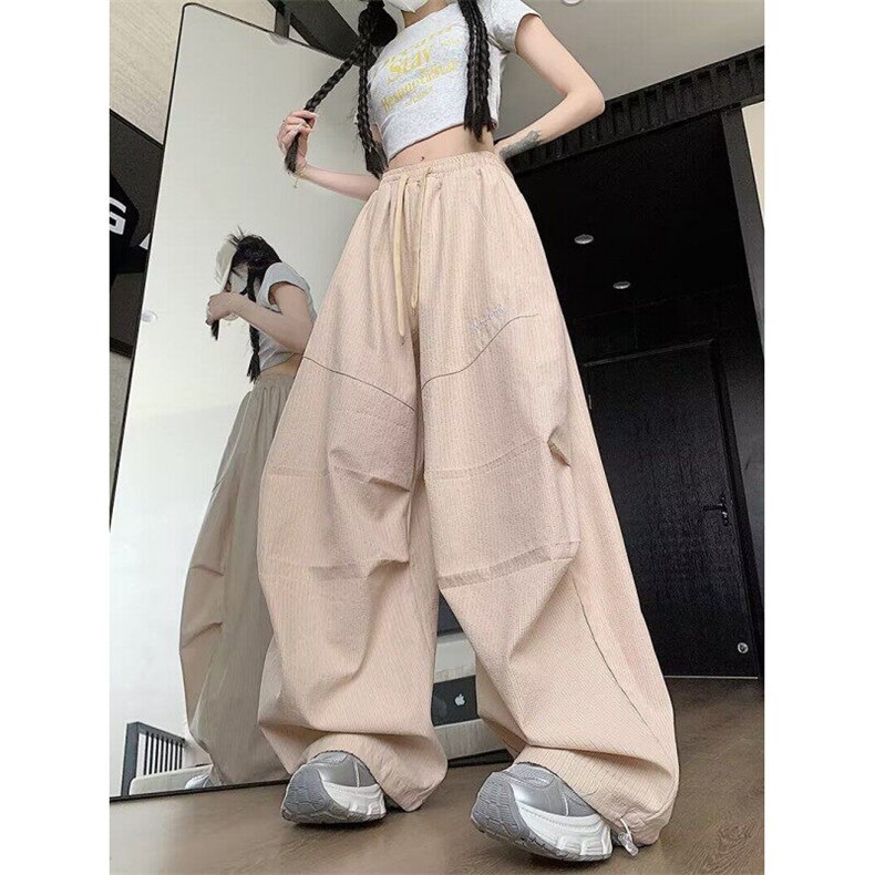 潮牌情侣原创口袋灯芯绒工装裤宽松阔腿休闲裤子K6301-P51图片