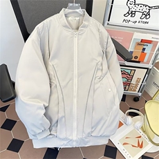 立领棒球服飞行员加厚棉衣外套男冬季机能风宽松vibe棉服1727P95，男装棉衣，星座410-2