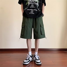 高品质潮流大口袋休闲短裤宽松大码五分裤A161-D9302-P35，男装休闲裤，电商A161