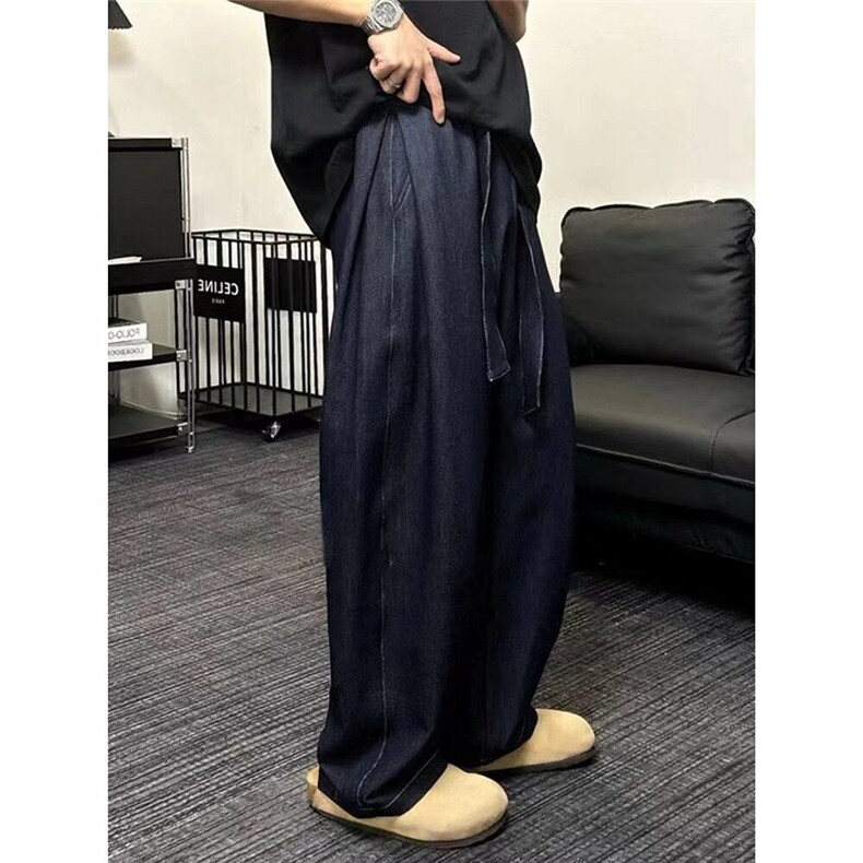 CP1181-P762025美式潮流小众设计感双裤带休闲长裤,男装休闲裤,电商B323A