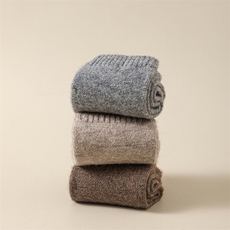 2025年秋季新款百搭儿童双股加厚保暖童袜平板，袜子，锦驼羊绒