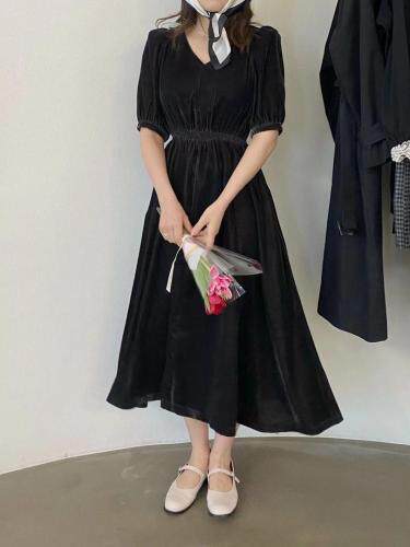 丝绒半裙，显瘦又气质，女装半身裙，LUCY