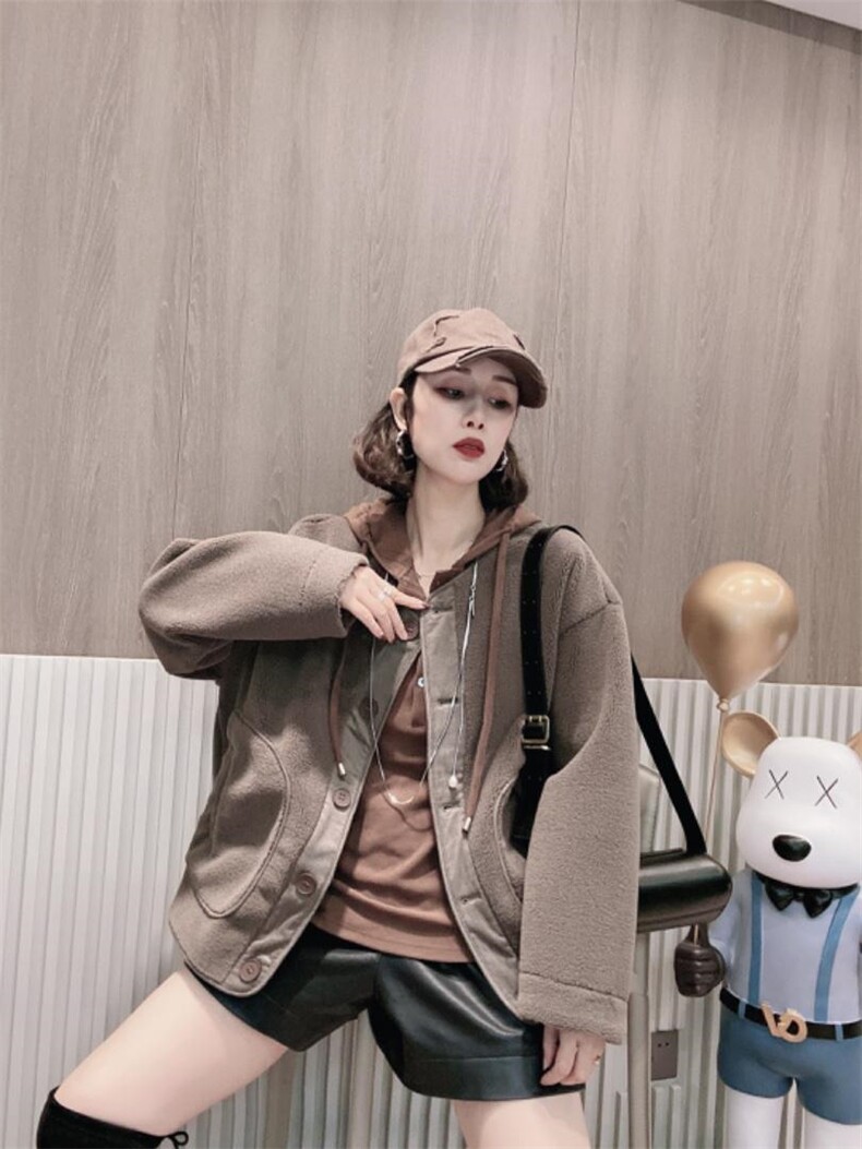 字母皮毛一体外套ＭL，其它，可纳奇