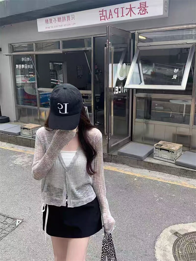 2025年夏季花边超薄防晒衫,针织衫/毛衣,兰叶羊绒