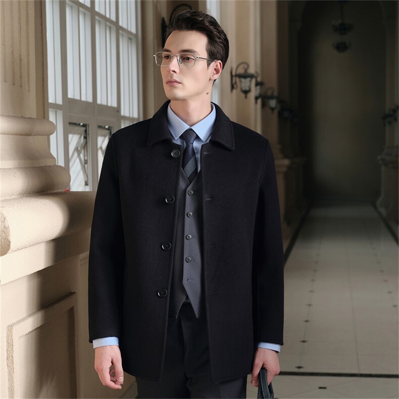 2025年秋季新款百搭扣子polo领开衫，男装羊毛衫，牧绒家园高端店