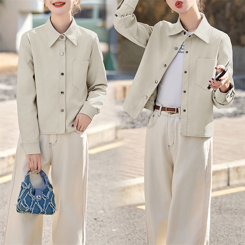 BAO海宁春季薄款皮衣外套女短款年轻时尚百搭仿绵羊皮皮夹克潮，女装皮衣，跑量工厂店