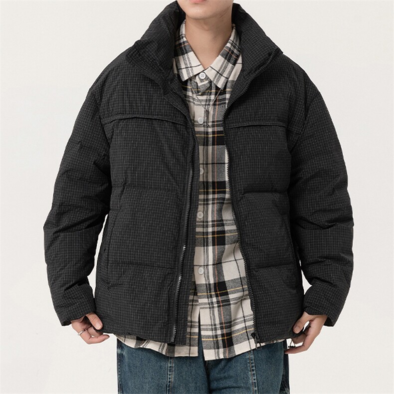 新标90白鸭绒简约休闲立领外套纯色加厚羽绒服ESY0212-P210图片