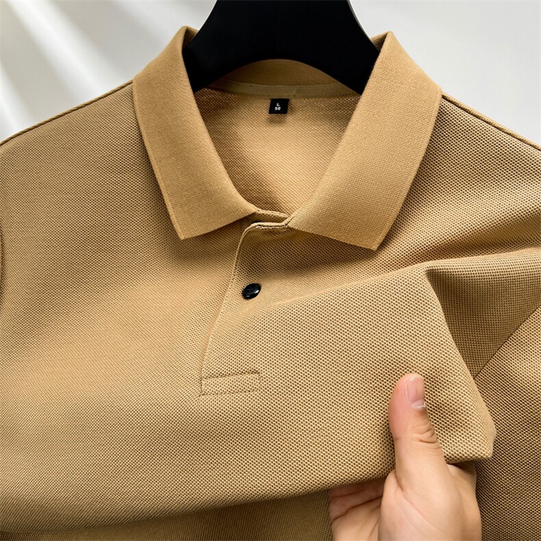 纯棉运动户外凉感翻领Polo衫夏季新款舒适透气上衣短袖T恤男潮，男装Polo衫，电商B212（原钱塘6029）