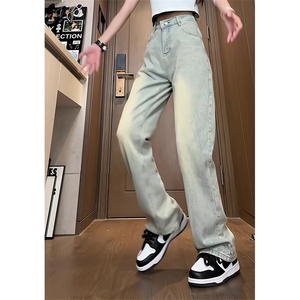 K911～有货（自家图）美式猫须水洗宽松微喇阔腿牛仔裤男-P55控78图片