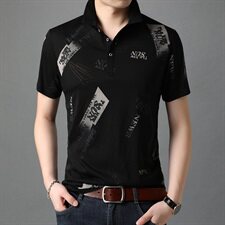 2021夏季男士新款短袖T恤数码印花商务休闲polo衫B97005P65，男装Polo衫，电商D230