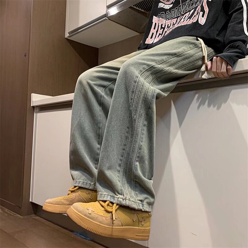 美式牛仔裤男款秋季长裤潮N6075P40,男装牛仔裤,星座1116-2