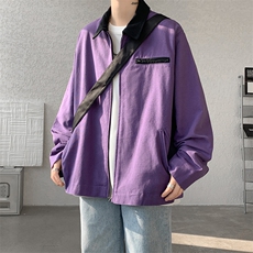 8XL-M水洗做旧帆布短款夹克男款vintage美式复古工装外套JK003P98，男装夹克，电商B312
