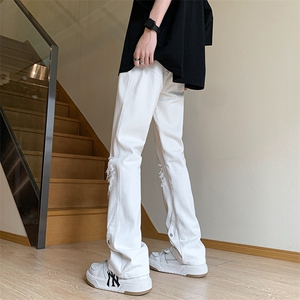 夏季美式高街破洞铆钉牛仔裤货号K750P60图片