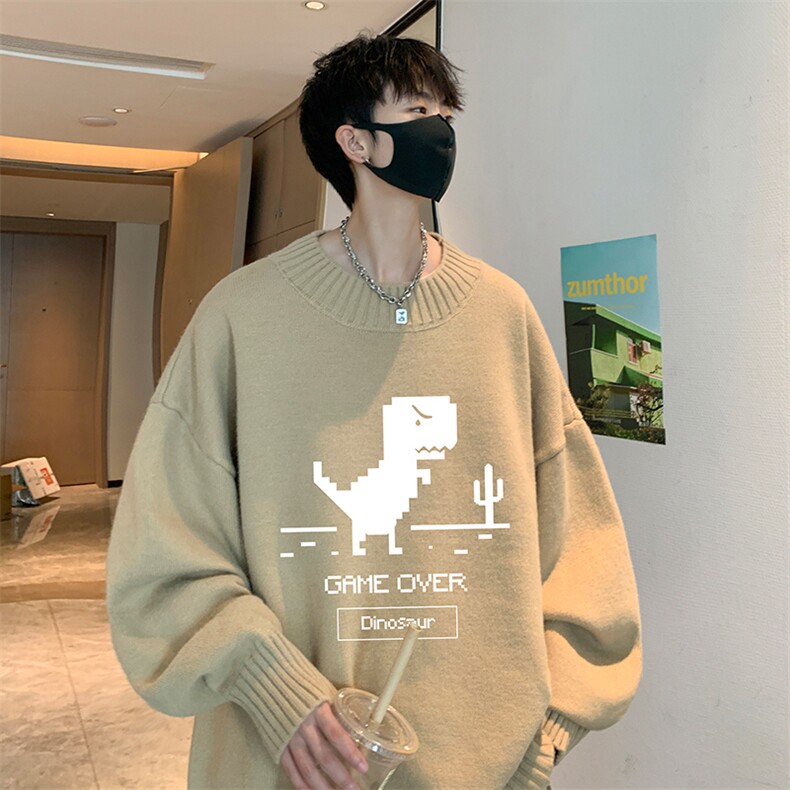 半高领毛衣男士大码针织衫男毛线衣男M18315-P45加绒款-P65,男装针织衫/毛衣,电商A040