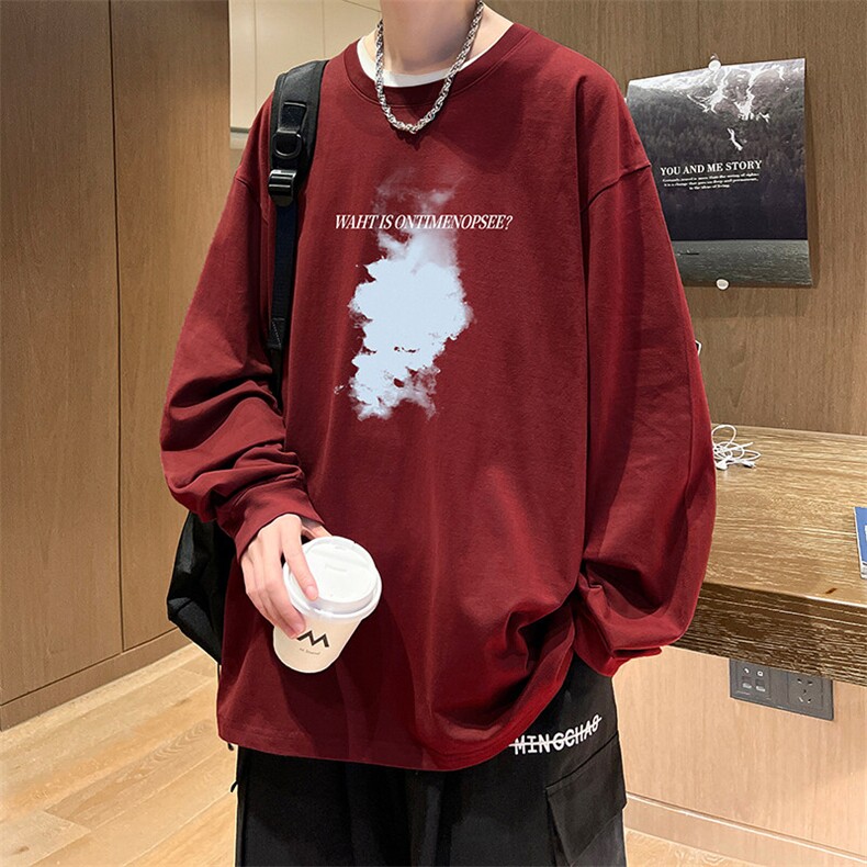抖音得物供货量大从优可提供视频美式长袖T恤CT613特P25,男装T恤,电商A486