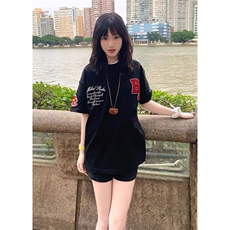 万针全刺绣工艺抖音得物高品质260克重磅纯棉双纱美式高街短袖T恤，男装T恤，电商A486