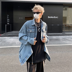 社会小伙街头嘻哈潮牌拼接牛仔夹克JK08311-P75图片